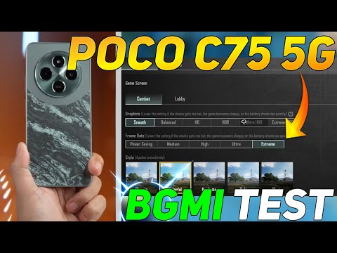 POCO C75 5G BGMI TEST | POCO C75 5G GAMING TEST | SD 4S GEN 2 PROCESSOR 🥵🔥