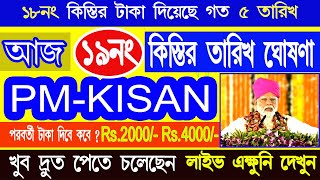 PM Kisan 19 নম্বর কিস্তির টাকা দেওয়ার তারিখ ঘোষণা করল আজ | PM Kisan 19 No. Installment date update