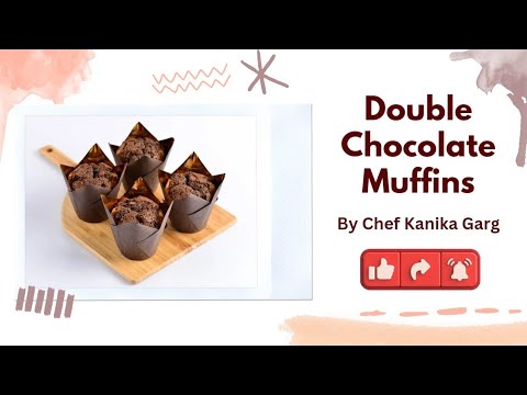 "Eggless Double Chocolate Muffins Recipe | Super Moist & Fudgy Treat!"