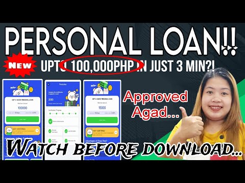 WOW..!! APPROVED AGAD!! UPTO 100,000PHP IN JUST 3 MIN? WATCH THIS..