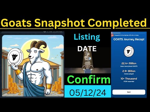 Goats 🐐 Snapshot Completed 🔥 Goats Listing date Confirm ✅ Goats Listing Price || Goats 🐐 Tokens Sell