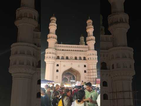 New year shopping Crowd at CHARMINAR 😮😮😮#hyderabad  #charminar #oldcity #shopping