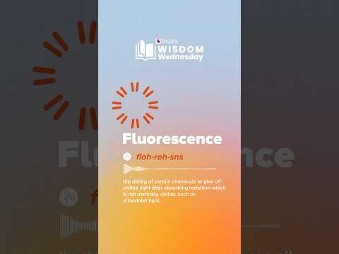 Fluorescence | BYJU’S Wisdom Wednesday #shorts