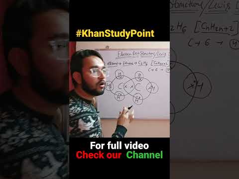 Electron Dot Structure Of Ethane | Electron Dot Structure of Alkanes | #khanstudypoint #shorts