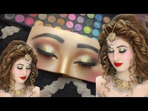 Asian Bridal Makeup Tutorial Step by Step | Beautiful Bridal Eye Makeup Tutorial for Beginners |