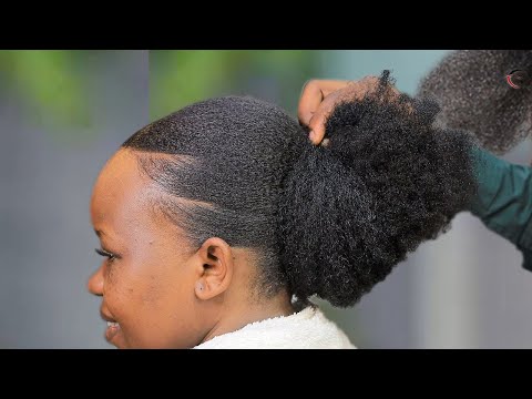 Step By Step Low Bun Natural HairStyling Tutorial For Thick Hair & Fine Hair.