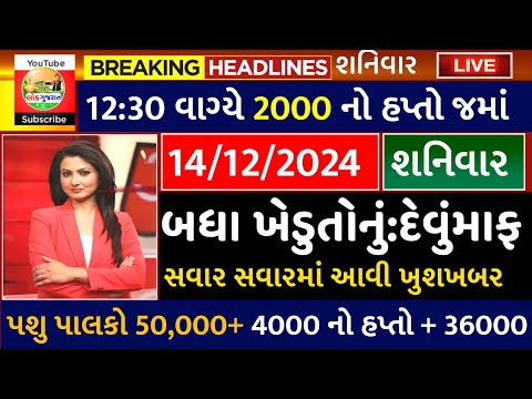 આજના તાજા સમાચાર/ આજે:દેવામાંફ,ફેંસલો,ભેટ,2000 હપ્તો,ખેડૂતો:6લાખ, રેશન,ચૂંટણી ભેટ / khedut samachar