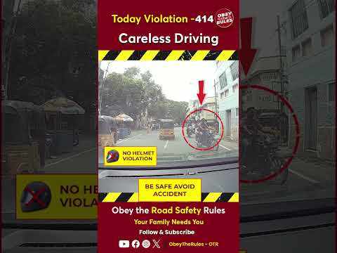 Today Violation 414 - Secure Your Ride with Helmet #otr #obeytherules #chennaitrafficpolice