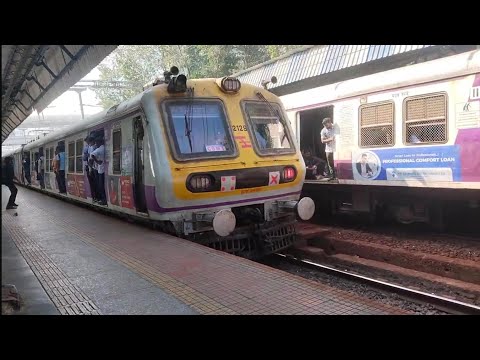 the Indian railways Mumbai local trains video live in the railway station | Mumbai local train video