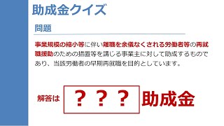 【社労士試験】助成金クイズ【一般常識/読み上げ/聞き流し】