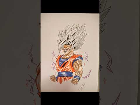 Drawing Goku bestial mode #drawing #goku #gokudrawing #gokuedit #dragonball #shorts