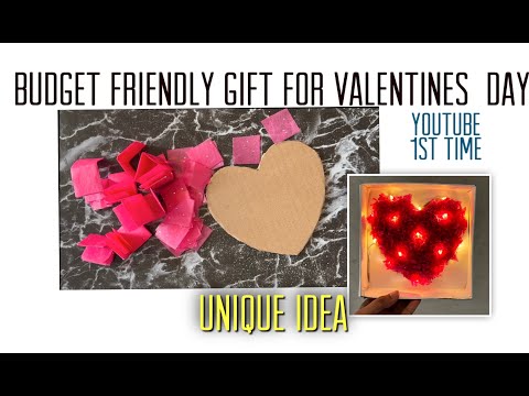 unique idea 1st time in youtube // tissue paper heart light  for valentines day / string light craft