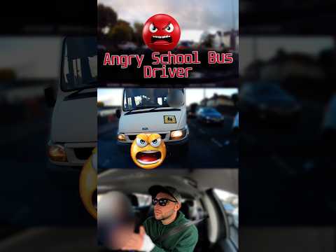 Angry School Bus Driver, School Rush Hour 😡 #roadrage #fyp #bus #dashcam