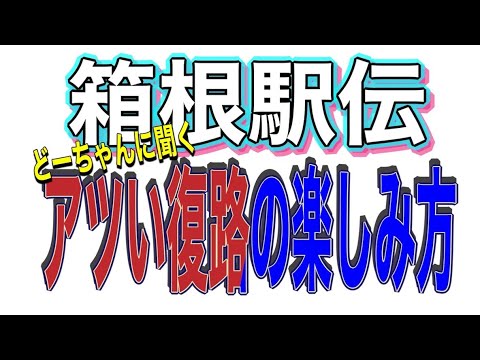 箱根駅伝🏃アツい復路の楽しみかた✨