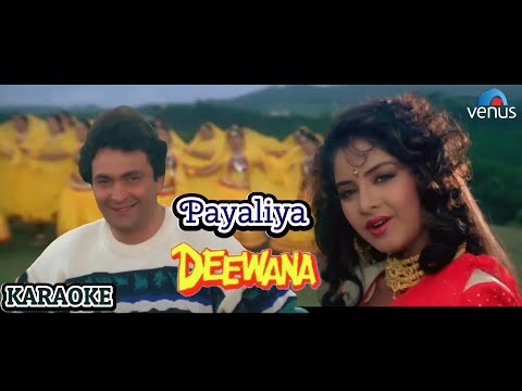 PAYALIYA | KARAOKE WITH SCROLLING LYRICS | DEEWANA 1992 DIVYA BHARTI RISHI KAPOOR | KUMAR SANU ALKA