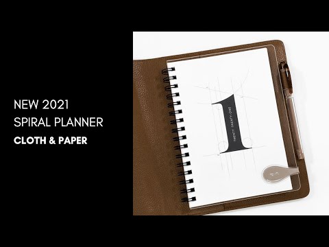 Available Now! Minimal 2021 Spiral Weekly Planner | Cloth & Paper