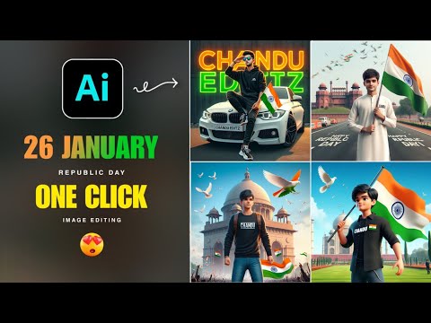 26 January Special Neon Text AI Photo Editing ll Republic day AI photo editing 2024 || #chandueditz