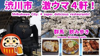 【English subtitles】【Eating in Shibukawa City, Gunma】Motsuni,Katsudon,Yakitori,Sushi,etc.