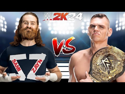 WWE 2K24 SAMI ZAYN VS. GUNTHER FOR THE WWE WORLD HEAVYWEIGHT CHAMPIONSHIP BELT!