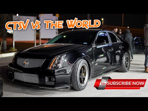 800HP Cadillac CTSV takes on 800HP Shelbys | Procharged Vette and 600HP Turbo Integra