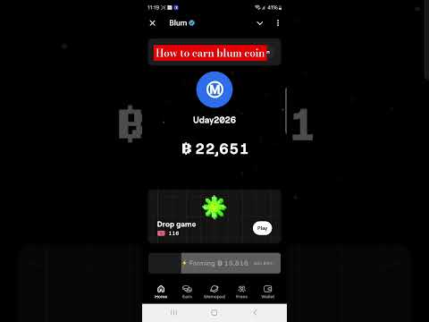 How to earn/ install  blum coin in mobile #shorts #cryptocurrency