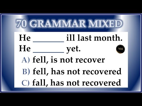 70 Grammar Tenses Quiz | English Verbs Grammar Test | English Grammar Quiz | No.1 Quality English