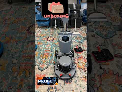 ProBot unboxing. First look. Oscillating pad machine – OP. High-speed cleaning. Speed floor machine