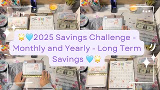 🩵🌟2025 Savings Challenges 🌟🩵Cash Stuffing 2025 #savingmoney #baddiesandbudgets #cashenvelopestuffing