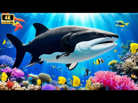 Aquarium 4k VIDEO (ULTRA HD) - Charming Fish of the Coral Reef Ecosystem - Marine Life, Sea Animals