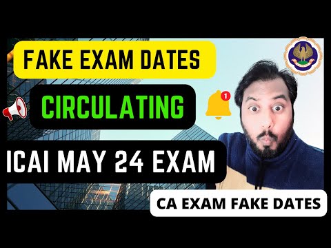 |Fake Announcement Circulating ICAI CA May Exam From This Date| Dont Consider|