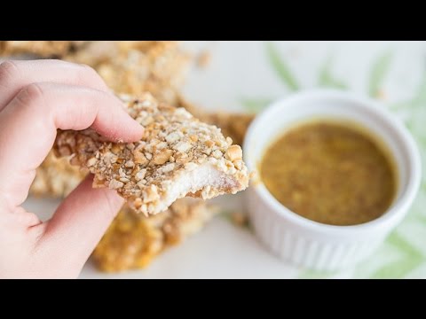 CRUNCHY BAKED CHICKEN STRIPS RECIPE COATED IN PRETZELS - Fifteen Spatulas