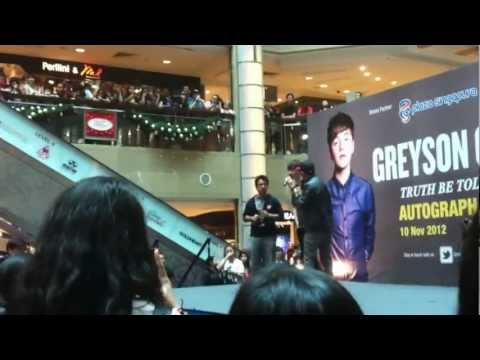 [Fancam] 121110 Greyson Chance - Truth Be Told autograph session @ Plaza Singapura , Singapore