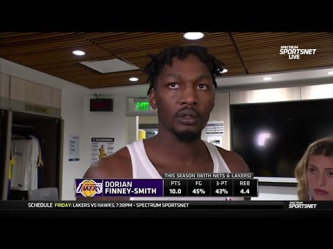 Dorian Finney-Smith talks after Lakers loss to Cavs 122-110 in his debut