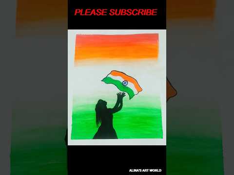 Independence Day easy drawing 🇮🇳 | 15 August special #shorts #trending #independenceday