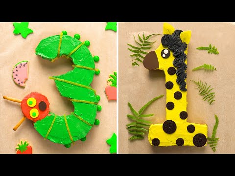 Coolest Number Cake Hacks 🎂 DIY Homemade Number Buttercream Cakes 🎉 Fun and Easy Cake Recipes