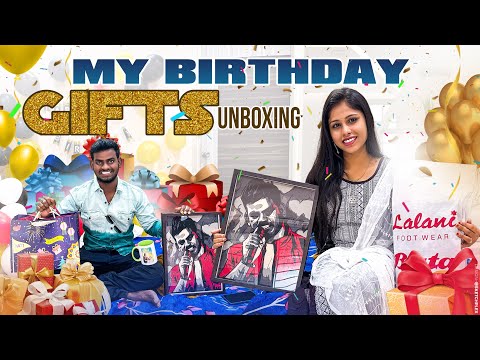 My Birthday Gifts 🎁 Unboxing // Jabardasth nukaraju birthday celebrations //nukaraju & asiya video