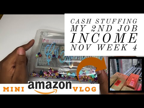 WORKING OVERNIGHT AT AMAZON | Mini introvert Vlog + CASH STUFFING my Amazon paycheck| Nov #4