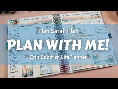 Plan With Me! | June 17-23 | Sunset Beach Theme | Erin Condren Hourly