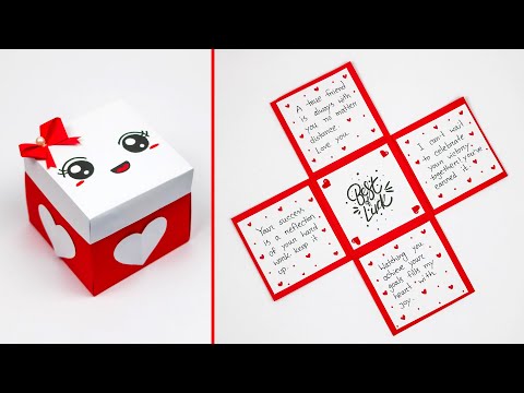 Best friend card ideas easy - How to make a beautiful gift box