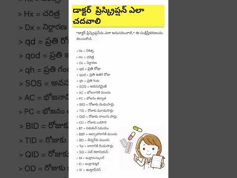 డాక్టర్ ప్రిస్క్రిప్షన్ ఎలా చదవాలి| How to Read Doctor Prescription in Telugu #shorts #ytshorts