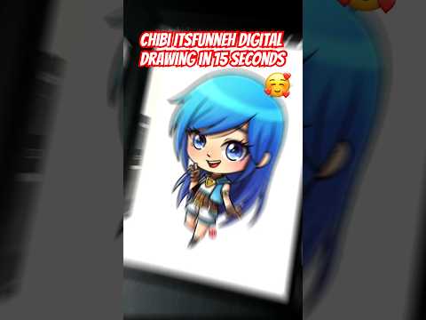 Chibi ItsFunneh Digital Drawing in 15 seconds #digitalart #drawing #itsfunneh