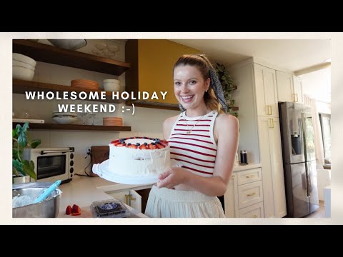 VLOG: spend a holiday with me: gluten-free baking, DIY house projects, fireworks + a haul!