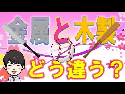 【3分】  金属と木製バットの違い