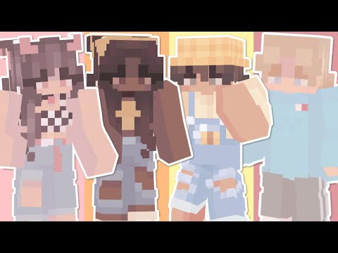 Cute & Aesthetic Minecraft Skins! (+ Download links) 💙❤️