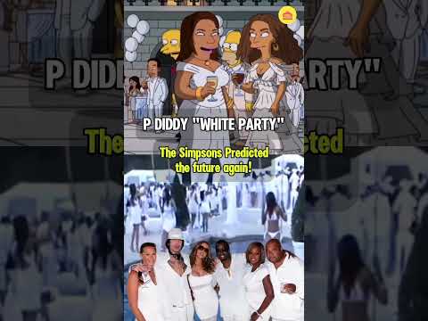 P Diddy "White Party" The Simpsons Predicted the Future Again! #reels #pdiddyparty #thesimpsons