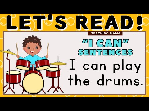 LET'S READ! | "I CAN" | PRACTICE READING SIMPLE SENTENCES | READING VIDEOS FOR KIDS | TEACHING MAMA