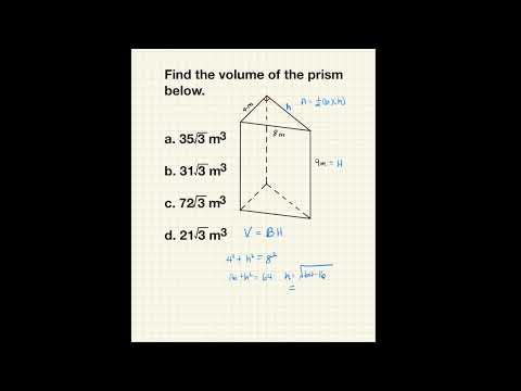 Find The Volume Of A Prism | Geometry Math Problem