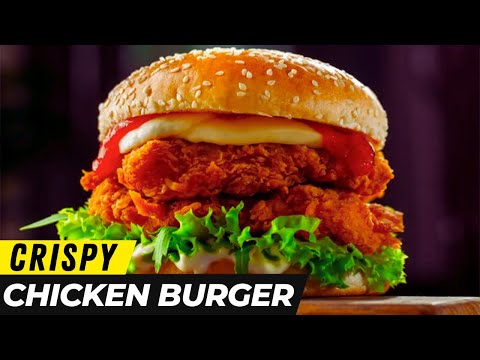 How to Make a Spicy Chicken Burger at Home - Easy Recipe | Homemade Juicy Chicken Burgers Fast food