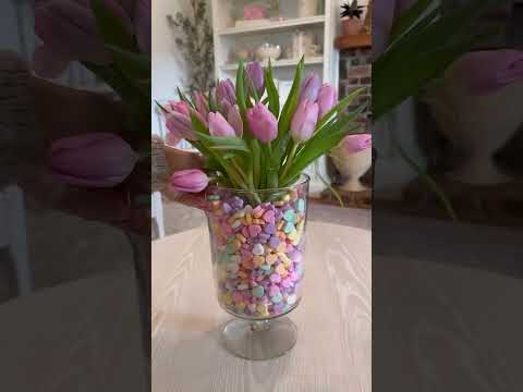 💗 Fun DIY Valentine Centerpiece Idea #shorts #valentine #flowers