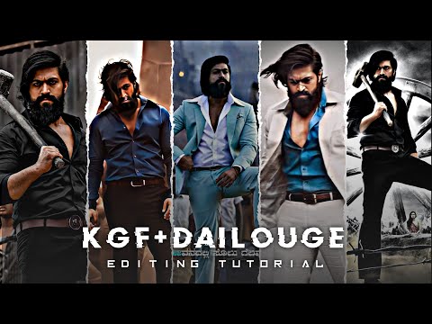 KGF + DAILOUGE VIDEO EDITING TUTORIAL II #yashdailouge #kgf2 editing